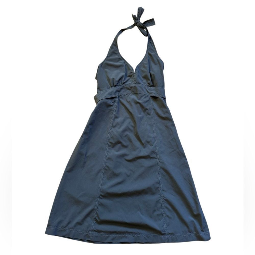 Athleta Women's Pack Everywhere Halter Dress in Olive Green /Grey Size XS